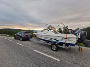 Boat on trailer